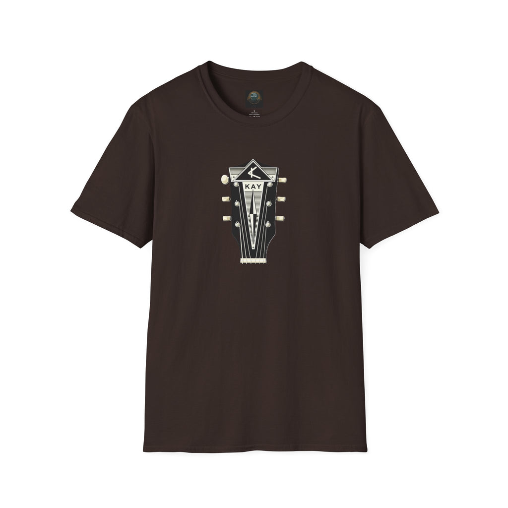 Vintage Kay Guitar Headstock T-Shirt — Retro Music Tee for Guitarists