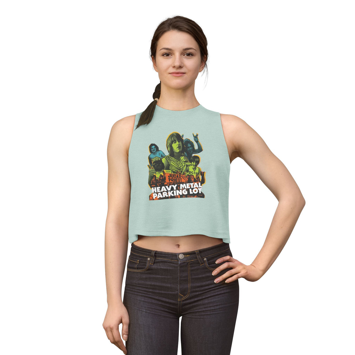 Heavy Metal Parking Lot Graphic Crop Top