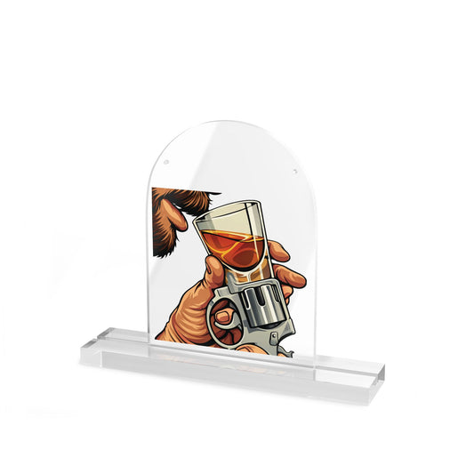 Acrylic Table Sign — Whiskey & Revolver Dome Display