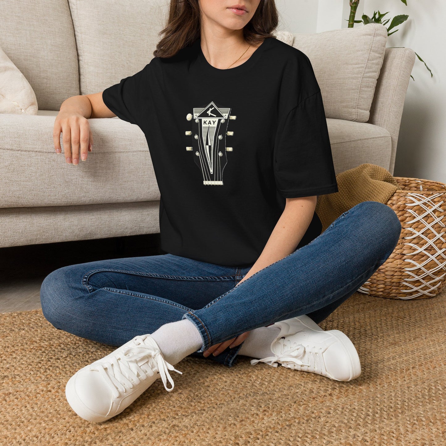 Vintage Kay Guitar Headstock T-Shirt — Retro Music Tee for Guitarists