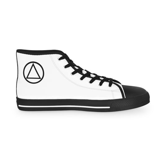 Classic White High Top Sneakers — Men's Casual Canvas Shoes