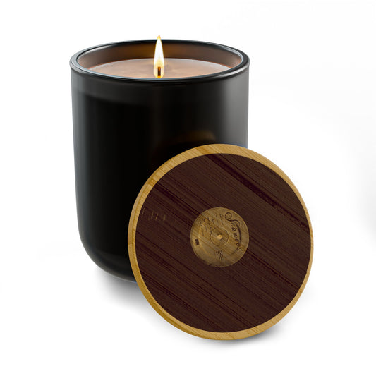 Engraved 14oz Scented Soy Candle — Luxury Wooden Lid, Aromatherapy Gift