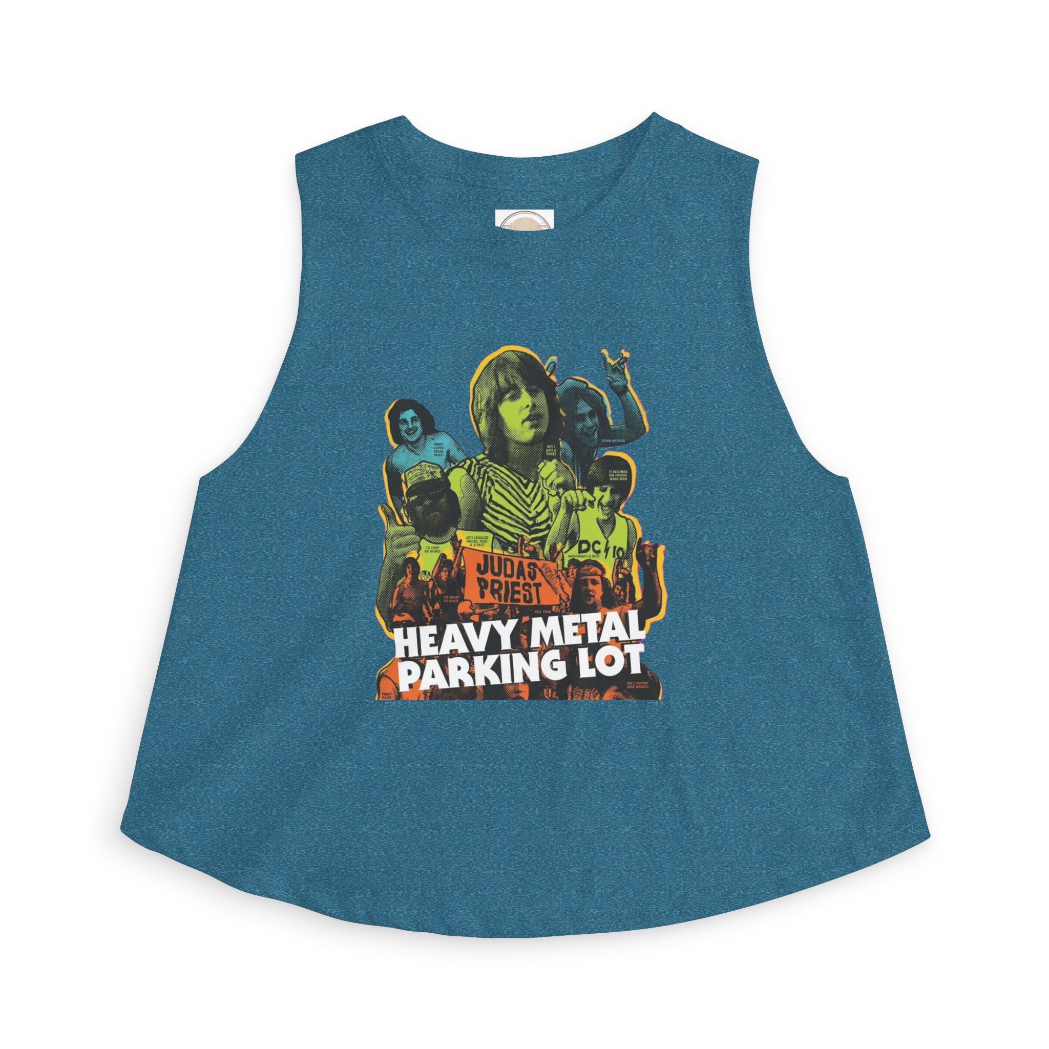 Heavy Metal Parking Lot Graphic Crop Top