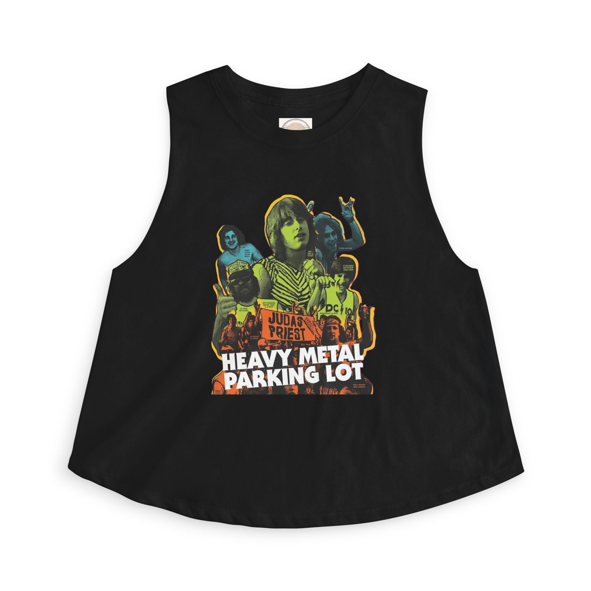 Heavy Metal Parking Lot Graphic Crop Top