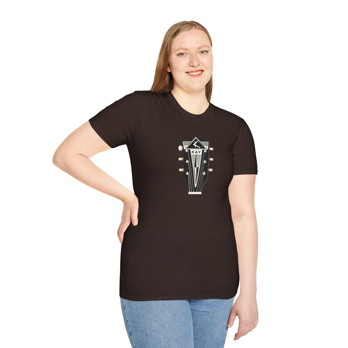Vintage Kay Guitar Headstock T-Shirt — Retro Music Tee for Guitarists