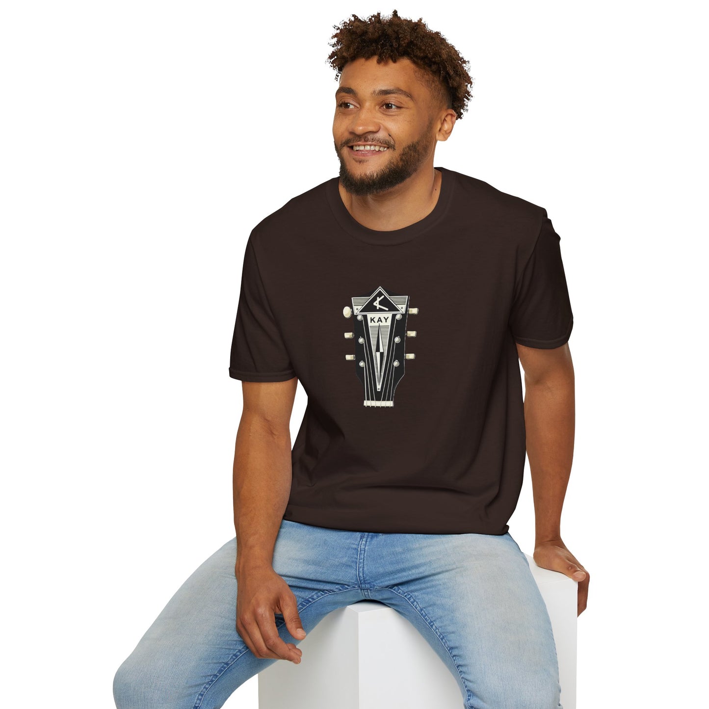 Vintage Kay Guitar Headstock T-Shirt — Retro Music Tee for Guitarists
