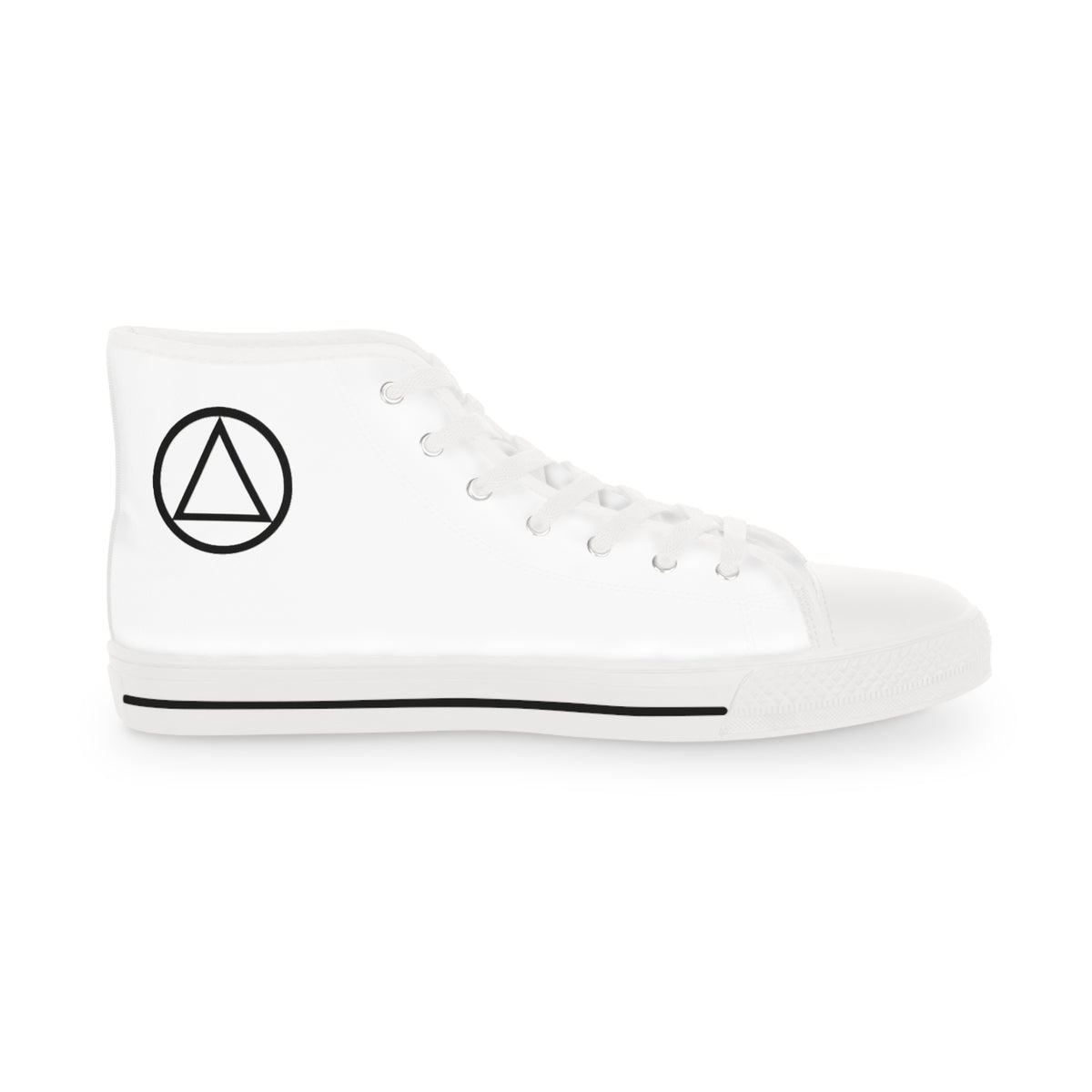 Classic White High Top Sneakers — Men's Casual Canvas Shoes
