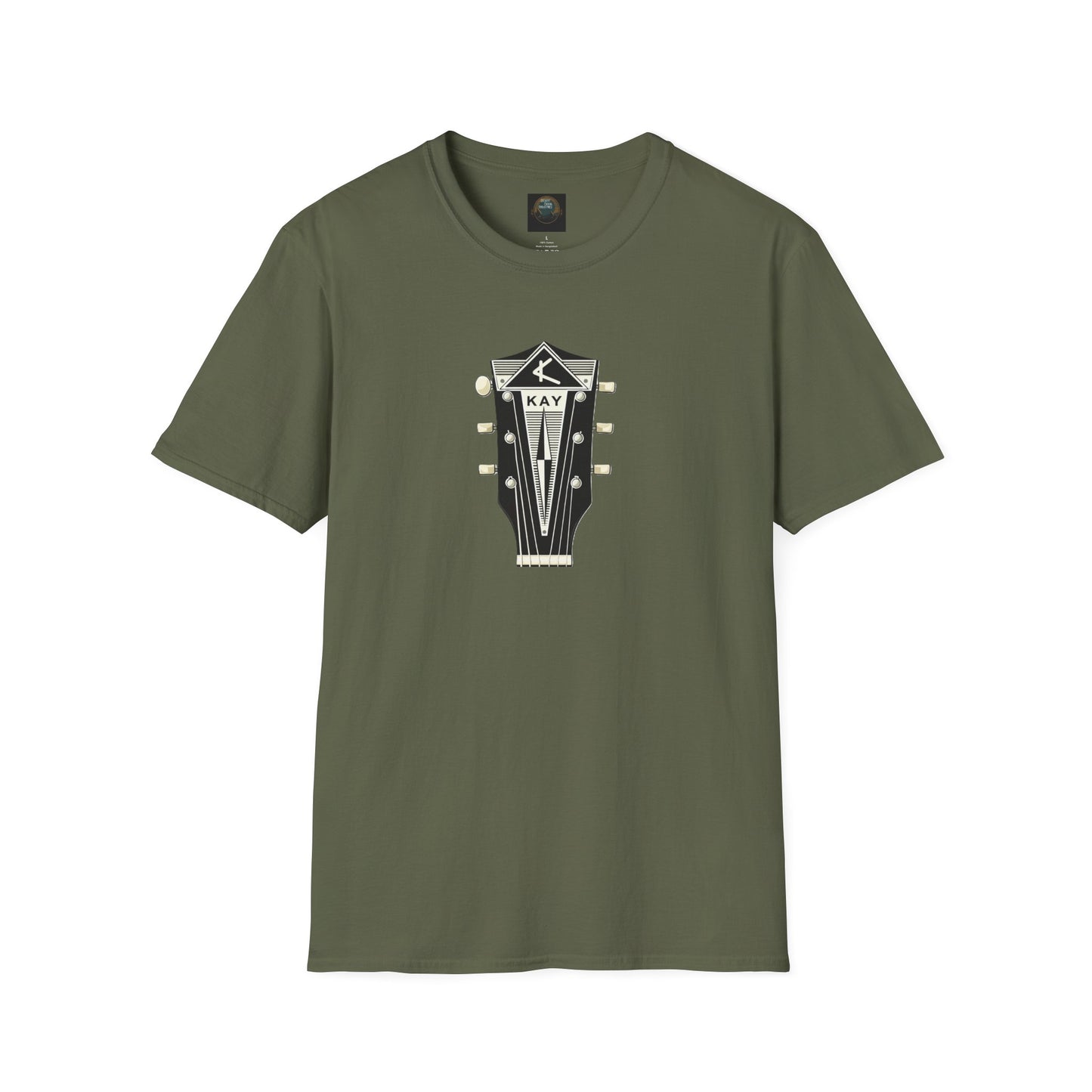 Vintage Kay Guitar Headstock T-Shirt — Retro Music Tee for Guitarists