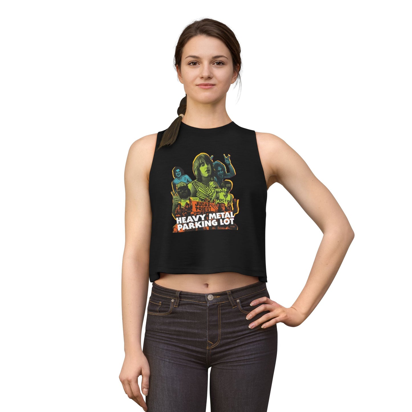Heavy Metal Parking Lot Graphic Crop Top