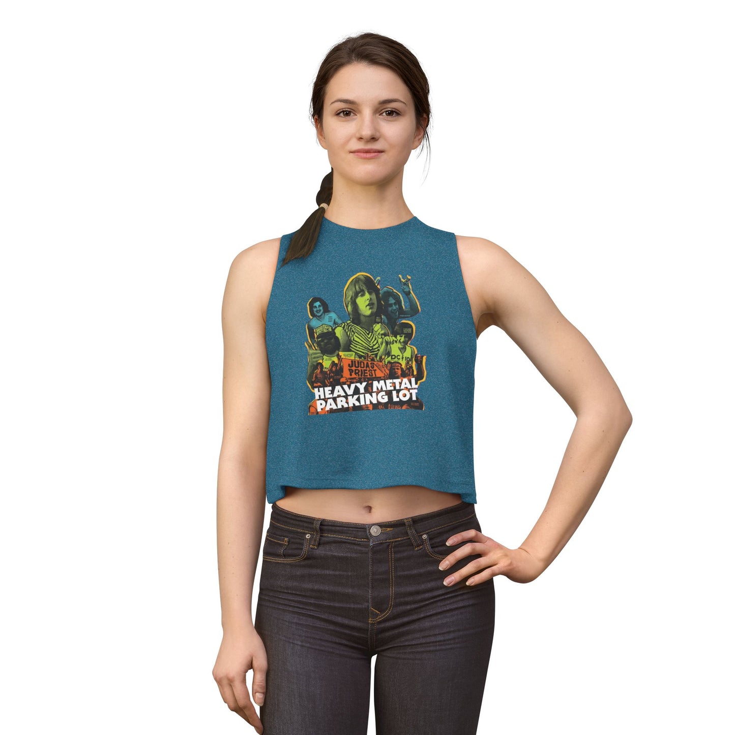 Heavy Metal Parking Lot Graphic Crop Top